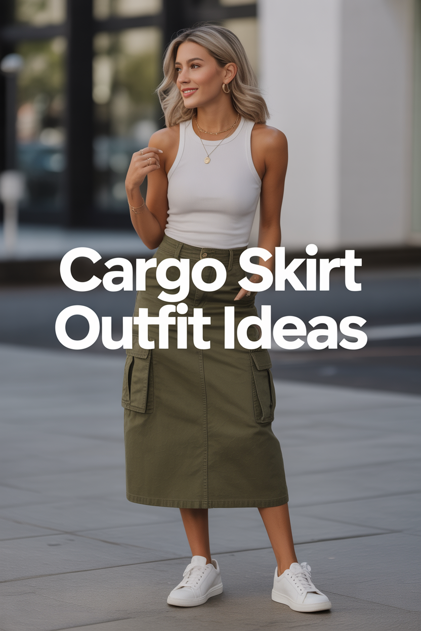 Cargo Skirt Outfit Ideas