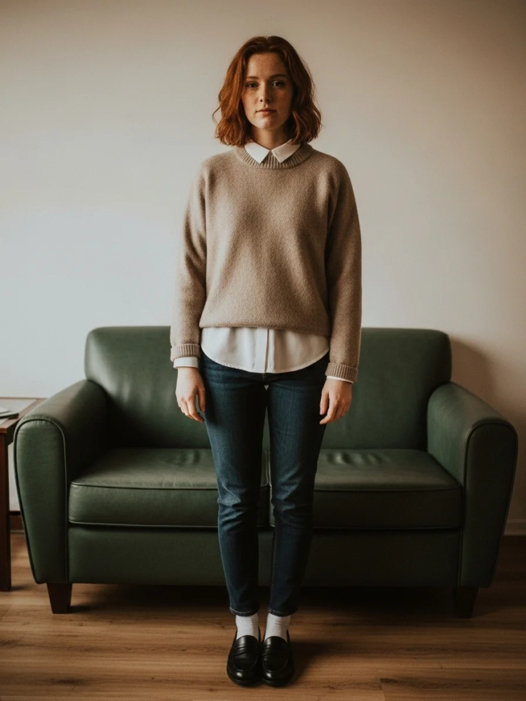Preppy Fall Outfit for When You’re on Your Period