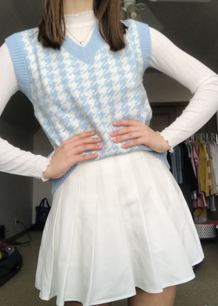 Houndstooth Sweater Vest Elegance