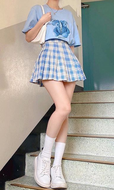 Pastel Plaid Perfection with Graphic Tee