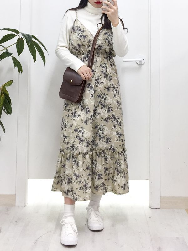 Floral Slip Dress Layered Perfection