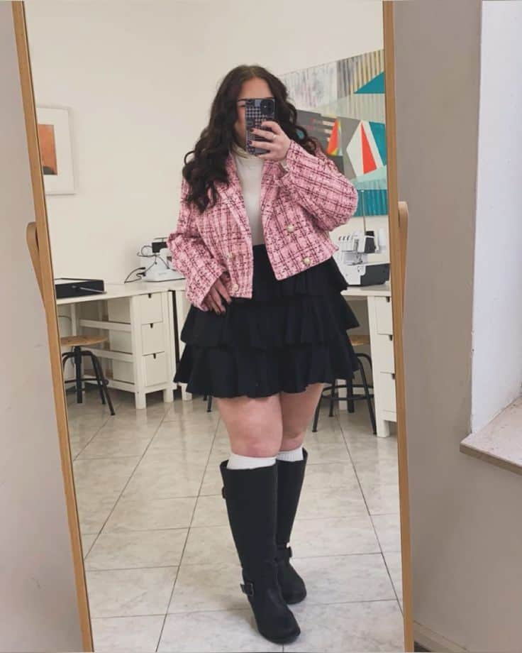 Preppy Chic with Pink Tweed