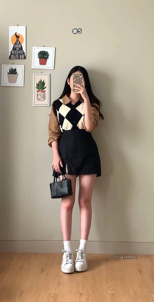 Preppy Chic with Modern Twist