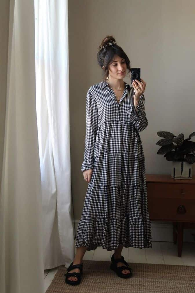 Gingham Maxi Dress Elegance