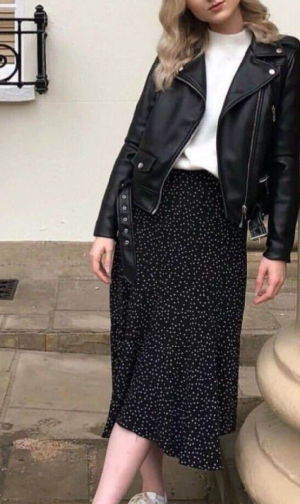 Edgy Leather and Polka Dots