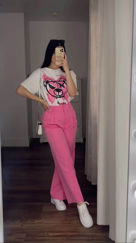 Pink Power with Graphic Tee