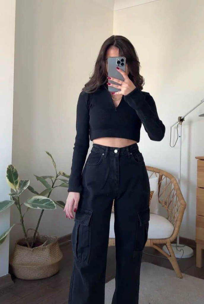 Chic Crop Top and Cargo Pants