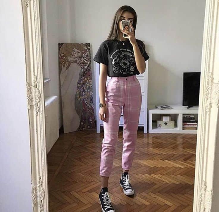 Edgy Pink and Black Contrast