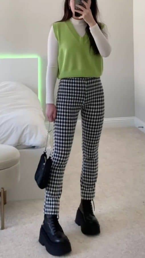 Preppy Chic with a Vibrant Twist