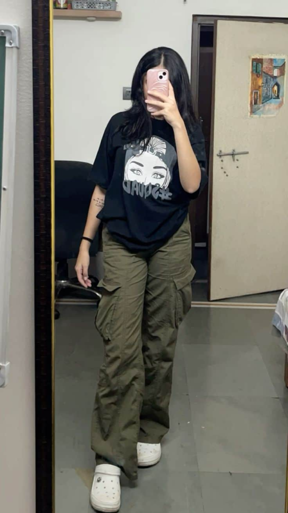 Grunge Graphic Tee and Cargo Pants