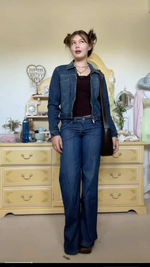 Double Denim Dream with Y2K Flair