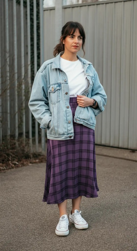Denim Jacket and Casual Plaid