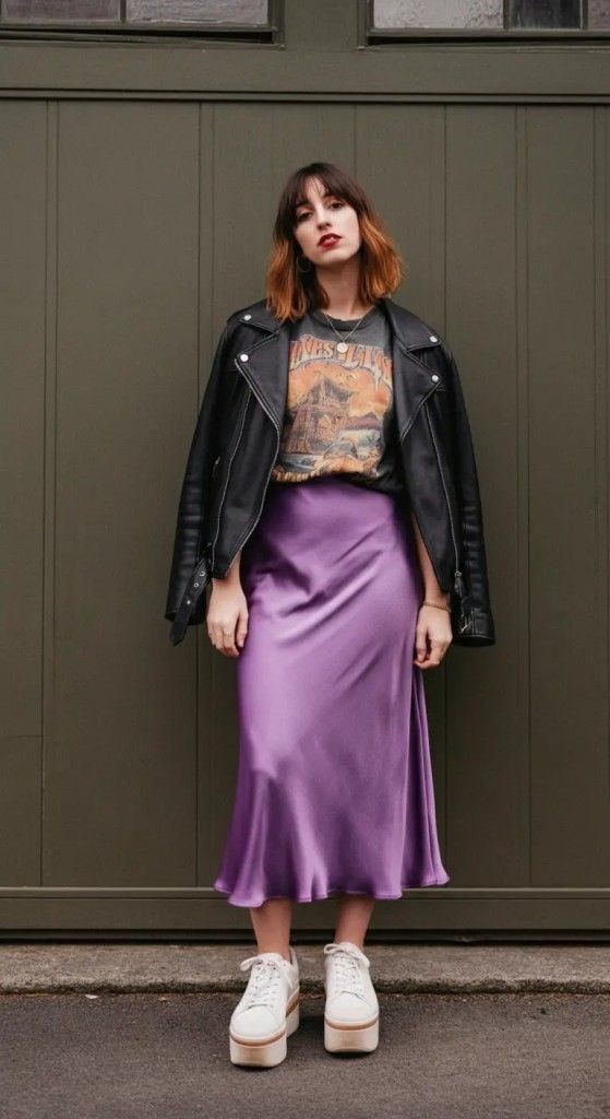 Rock and Roll Edge with Purple Satin