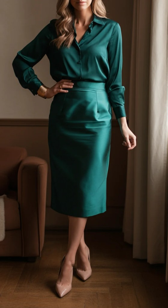 Silk-on-Silk Matching Set