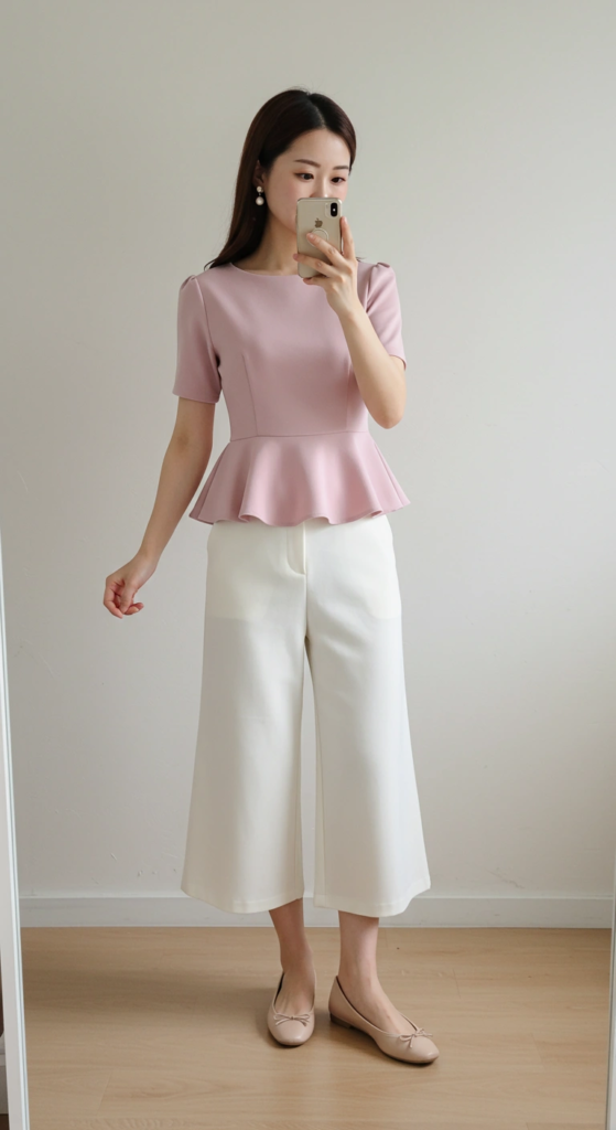 Peplum Top and Culotte Pants