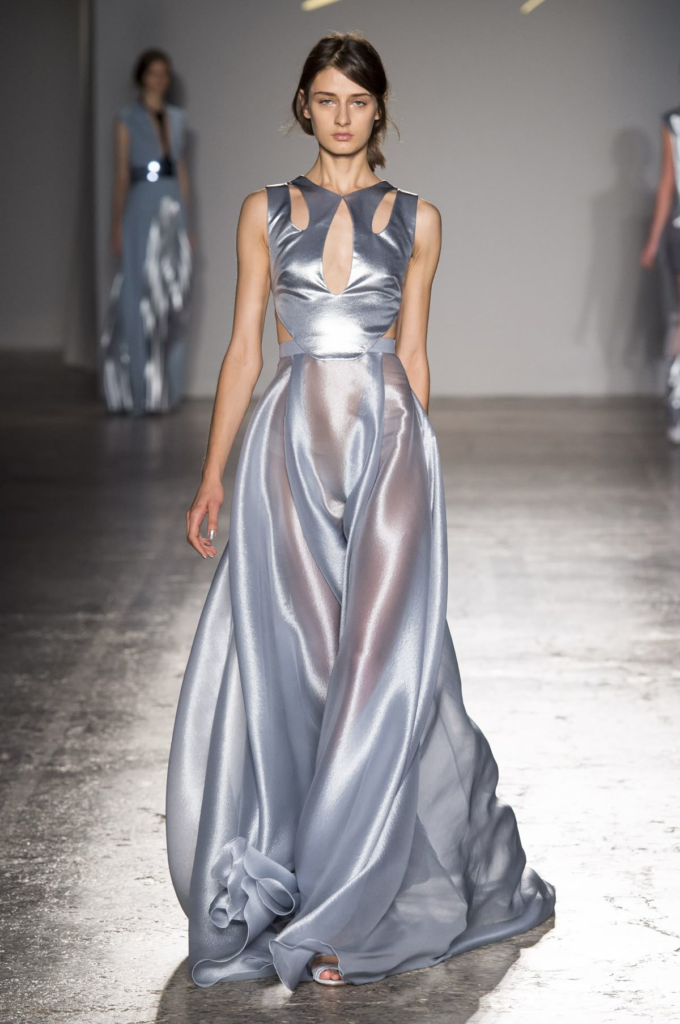 Sheer Overlay Dress and Metallic Heels