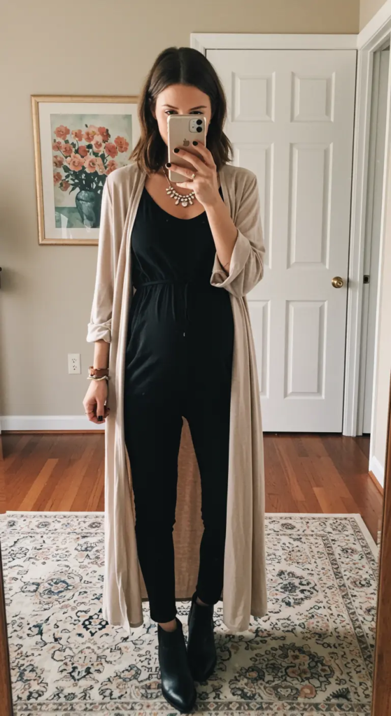 Maternity Jumpsuit and Duster