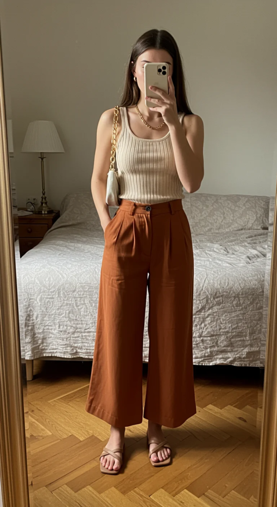 Knit Tank Top and Palazzo Pants