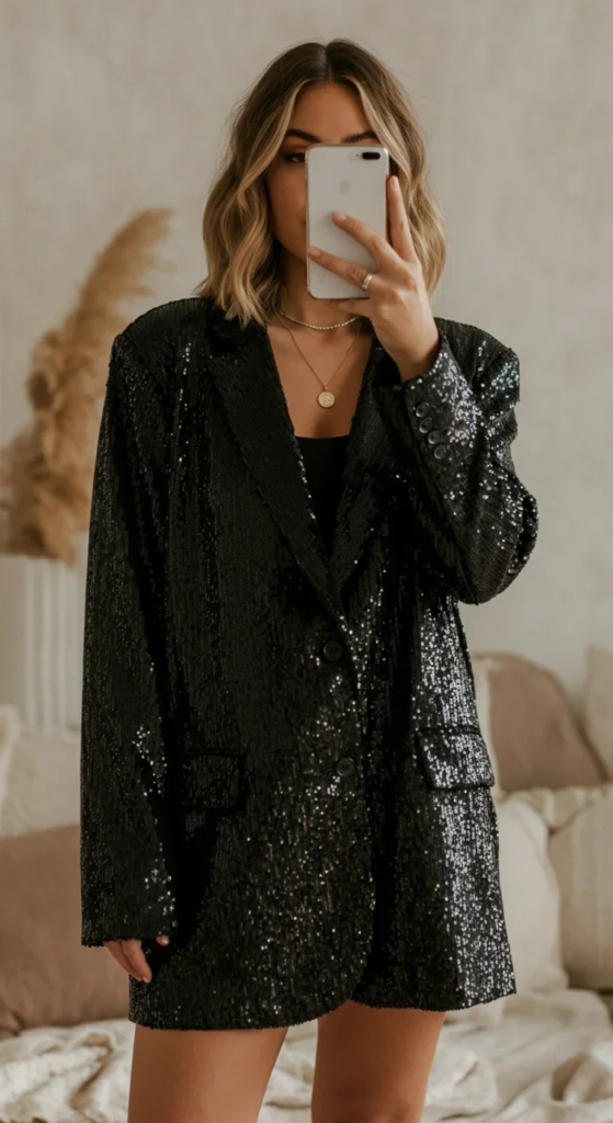 Sequin Blazer Dress