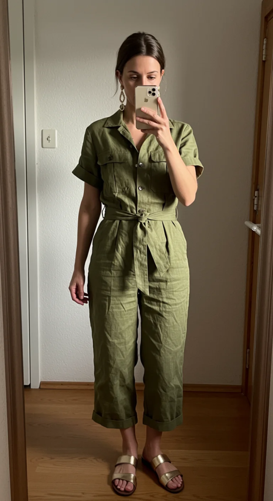 Linen Blend Jumpsuit