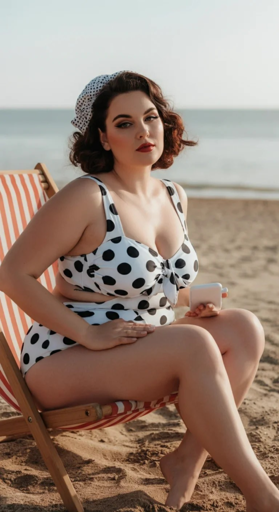 Retro Polka Dot Two-Piece Set
