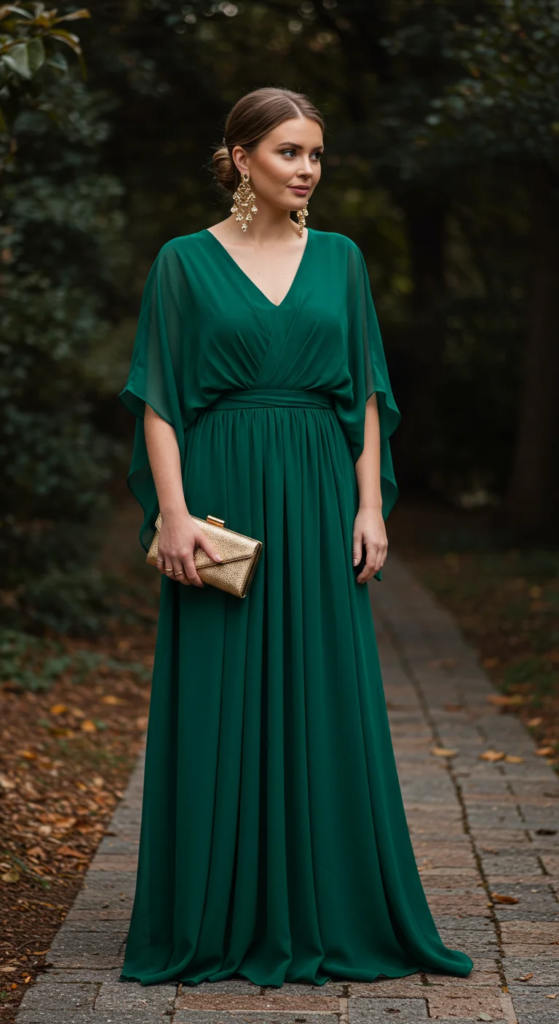 Flowing Maxi Dress in Jewel Tones