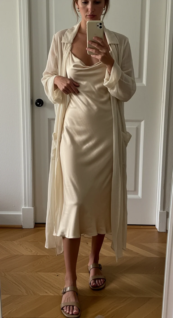 Sleek Midi Slip Dress