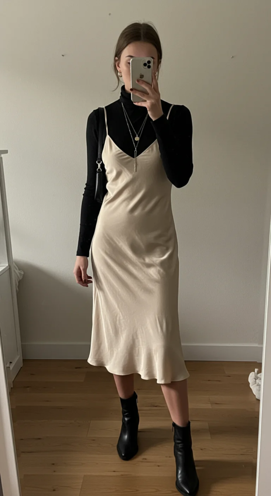 Cozy Luxe: Cashmere Sweater and Leather Leggings