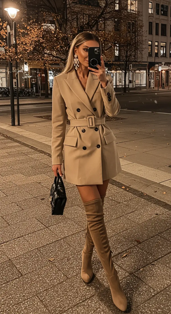 The Belted Blazer Dress
