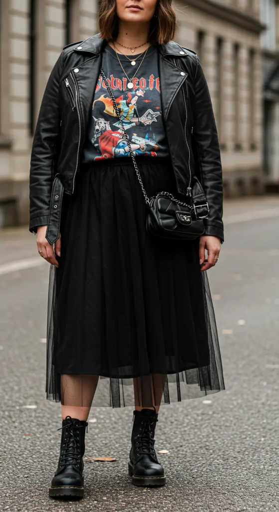 Graphic Tee and Tulle Skirt