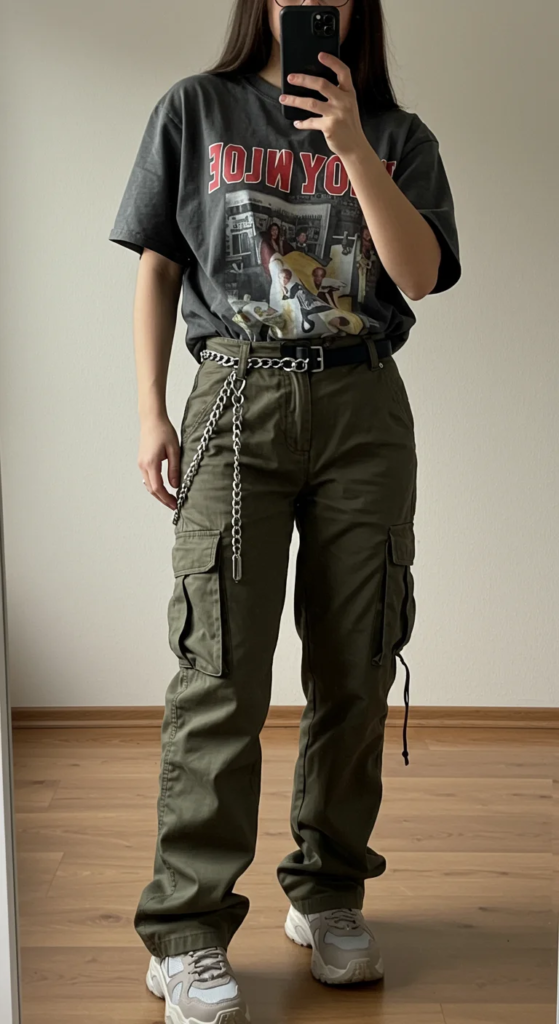 Graphic Tee and Cargo Pants