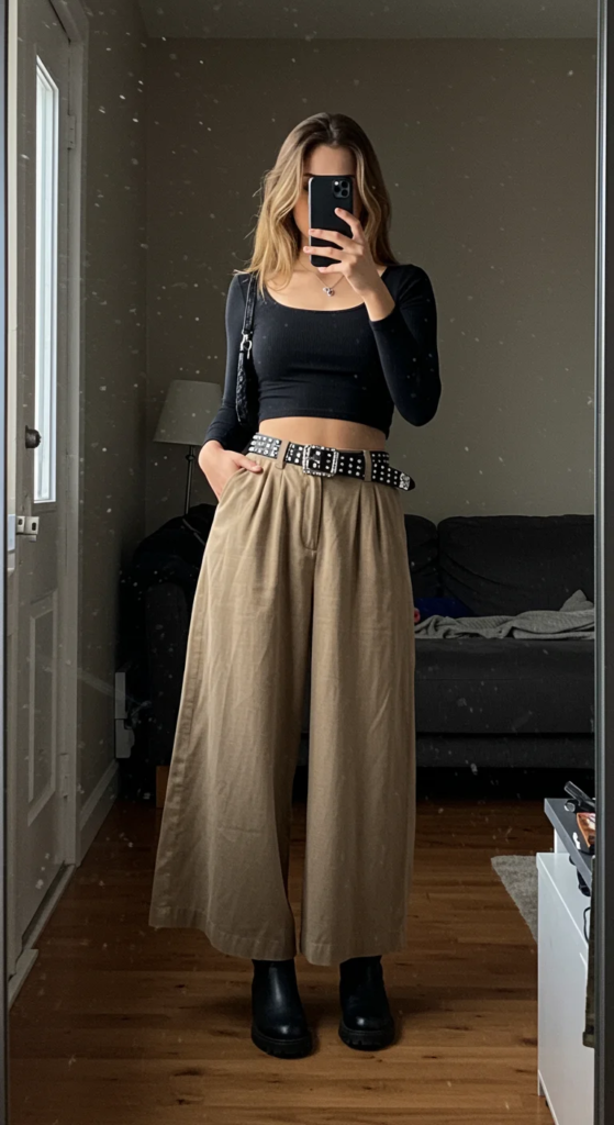 Crop Top and Palazzo Pants
