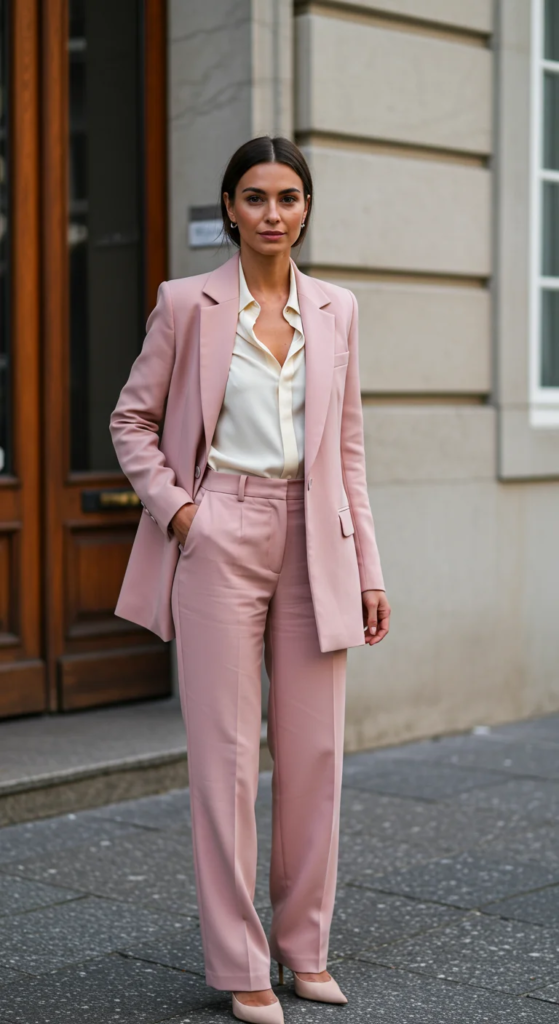 Tailored Suit in a Pastel Hue