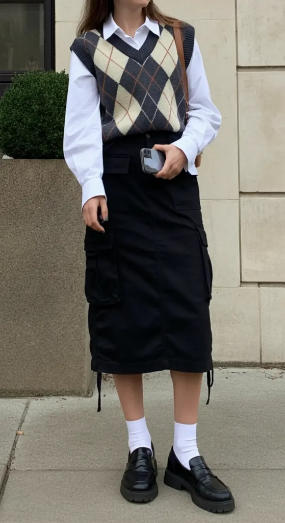 Sweater Vest and Cargo Pencil